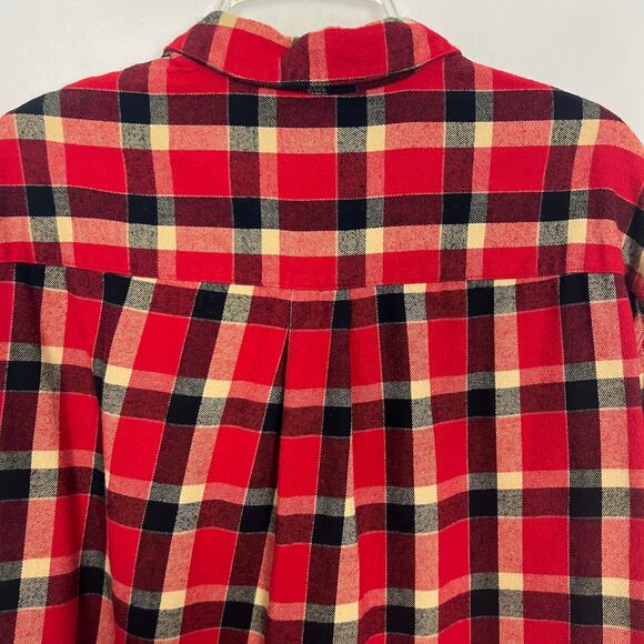 Madewell Women's Plaid Flannel Button Down Flannel Shirt Size M - Picture 8 of 13